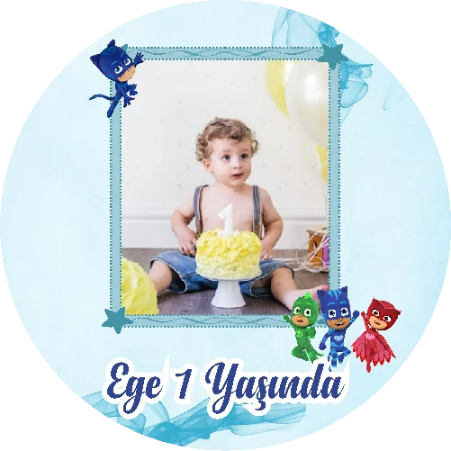 Pija Maskeliler Temalı Yuvarlak Açacak Magneti